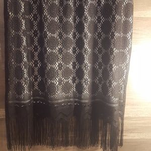 CATO PLUS BLACK LACE SKIRT